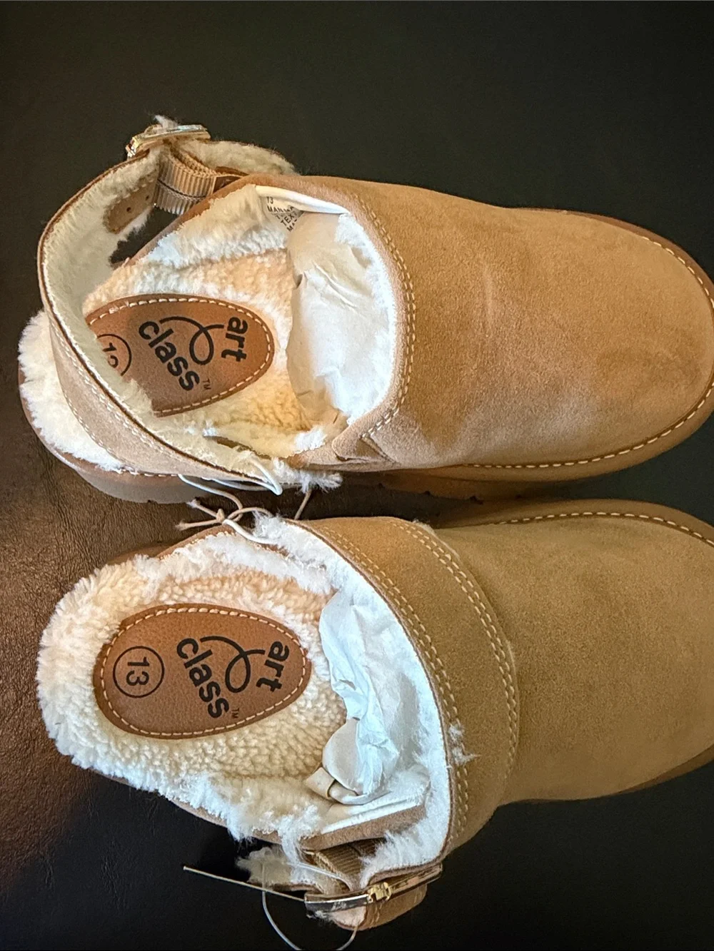 art class tan suede